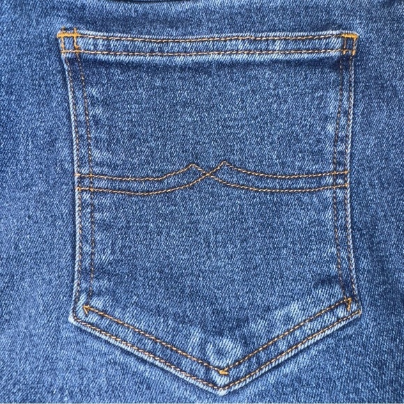 John Baner Women’s Sz 14 Dark Blue Stretch Denim Jeans Tapered Ankle High Rise - Picture 4 of 11